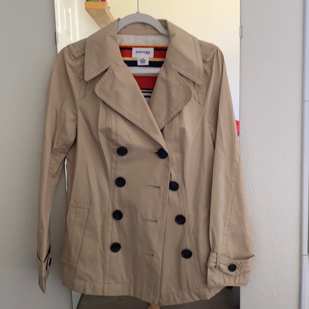Beige trench coat